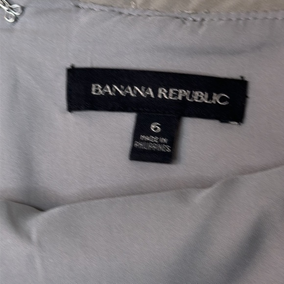 Banana Republic Pewter Sequin Layered Spaghetti Strap Mini Dress Size 6 - Picture 15 of 16